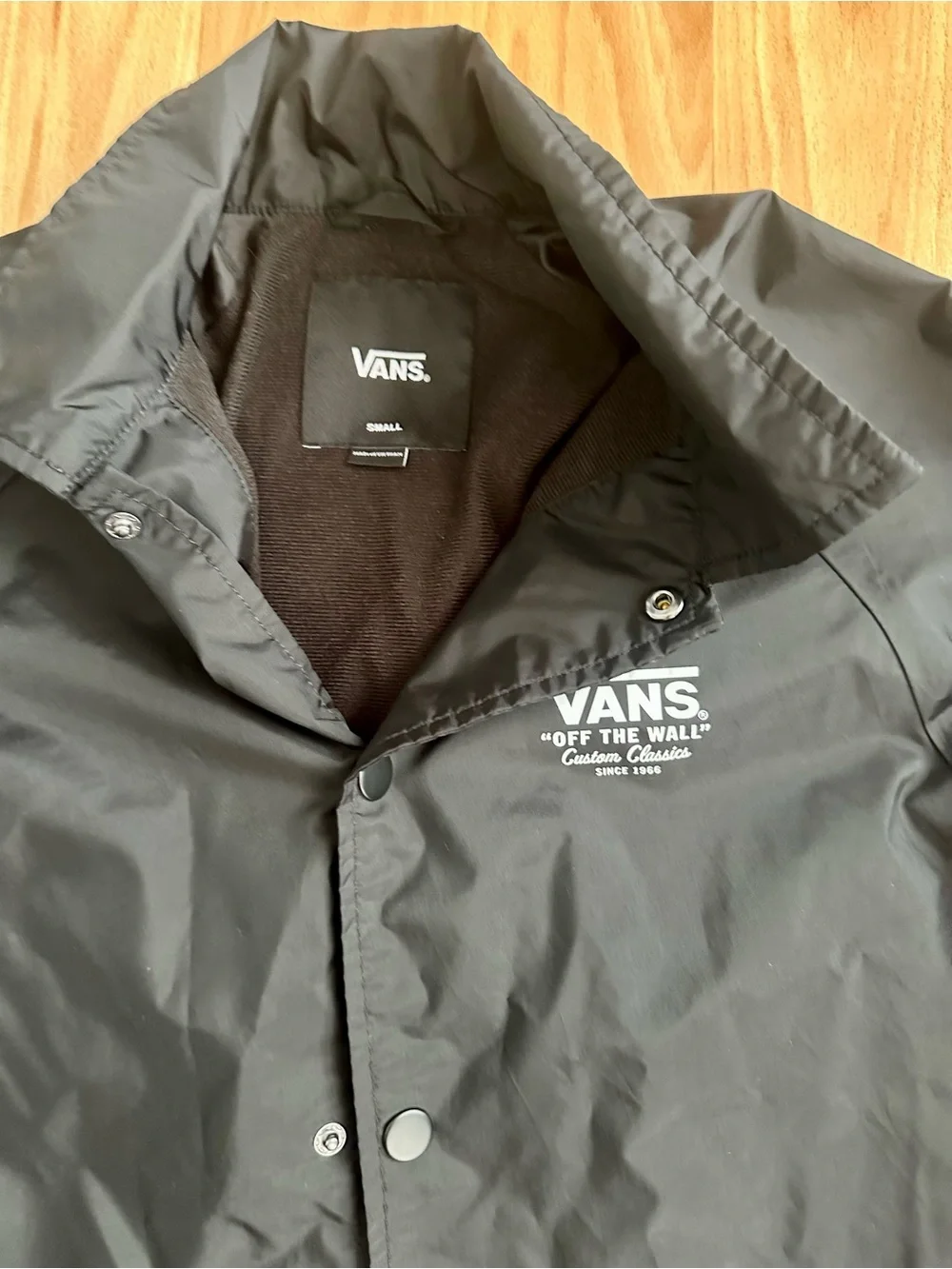 Vans Black Off the Wall Jacket with White Logo